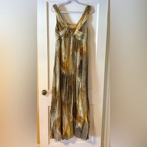 Stunning Anne Klein couture lined sleeveless maxi dress, 8